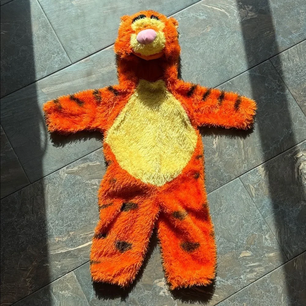 Disney Winnie the Pooh Tigger Costume Infant 24M One Piece Halloween Hooded